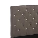 vidaXL Cadre de lit Gris Velours 160x200 cm