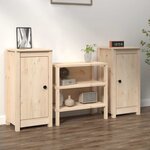 vidaXL Buffets 2 Pièces 39x35x80 cm bois massif de pin