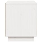 vidaXL Meuble TV Blanc 74x35x44 cm Bois de pin massif