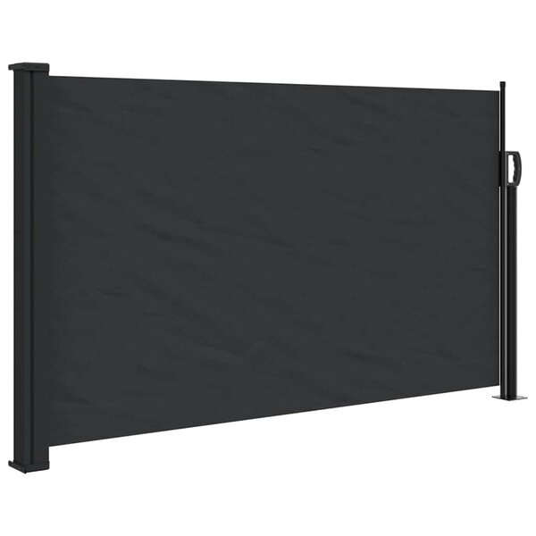 vidaXL Auvent latéral rétractable noir 117x300 cm
