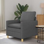 vidaXL Canapé Gris foncé 76 x 81 x 87 5 cm Tissu