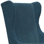 vidaXL Fauteuil Bleu Velours