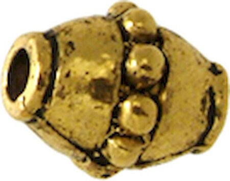 Perle métal toupie Ø8 mm Doré