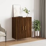 vidaXL Buffet chêne marron 69 5x34x90 cm bois d'ingénierie
