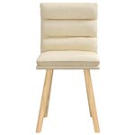 vidaXL Chaises à manger lot de 2 crème tissu