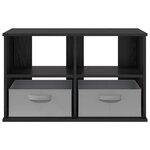 vidaXL Support de télévision avec tiroir Chêne noir 79 x 40 x 48 cm