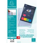 10 pochettes Translucides pour Porte-documents à Anneaux