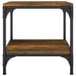 vidaXL Table d'appoint Chêne fumé 40x40x40 cm Bois d'ingénierie