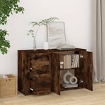 vidaXL Buffet Chêne fumé 100x33x59 5 cm Bois d'ingénierie