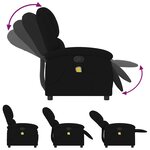 vidaXL Fauteuil de massage inclinable noir velours