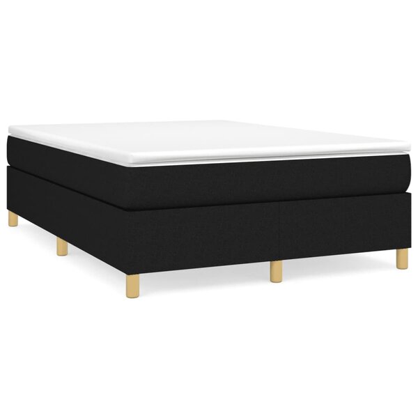 vidaXL Cadre de lit Noir 140x200 cm Tissu