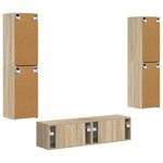 vidaXL Ensemble meuble TV 6 Pièces Chêne Sonoma Bois d'ingénierie