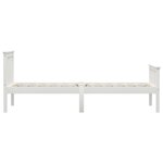 vidaXL Cadre de lit Blanc Bois de pin massif 100 x 200 cm