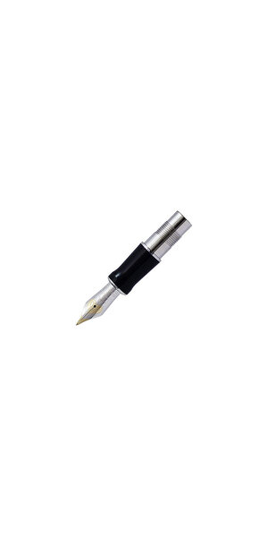 PARKER Duofold Centennial - Bloc Plume Noir  - Finition Palladium - Plume fine Or 18K plaquée rhodium