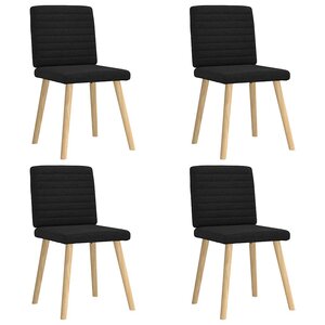 vidaXL Chaises à manger lot de 4 noir tissu