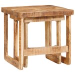 vidaXL Tables d'appoint Marron bois de manguier massif