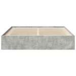 vidaXL Cadre de lit sans matelas gris béton 200x200 cm