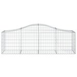 vidaXL Paniers à gabions arqués 2 Pièces 200x50x60/80 cm Fer galvanisé