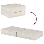 vidaXL Pouf modulaire crème 70x70x36 tissu