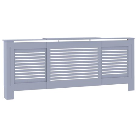 vidaXL Cache-radiateur MDF Gris 205 cm