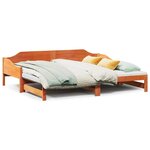 vidaXL Lit de jour et lit gigogne sans matelas 80x200 cm bois massif