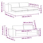 vidaXL Canapé Lit au Sol 2-en-1 Bleu 245x150x60 5 cm Tissu