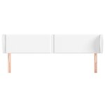 vidaXL Tête de lit avec oreilles Blanc 183x23x78/88 cm Similicuir