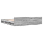 vidaXL Cadre de lit avec tiroirs sans matelas sonoma gris 200x200 cm