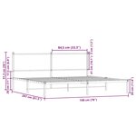 vidaXL Cadre de lit en métal sans matelas chêne sonoma 193x203 cm