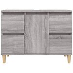 vidaXL Meuble d'évier sonoma gris 80x33x60 cm bois d'ingénierie
