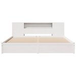 vidaXL Lit bibliothèque sans matelas blanc 180x200 cm bois pin massif