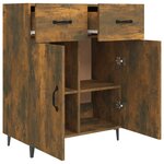 vidaXL Buffet chêne fumé 69 5x34x90 cm bois d'ingénierie
