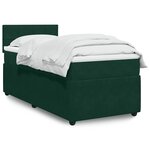 vidaXL Sommier à lattes de lit avec matelas Vert foncé 90x190 cm