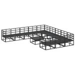 vidaXL Ensemble de canapé de jardin 12 Pièces Noir 70 x 70 x 32 cm
