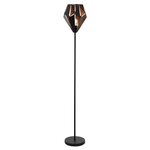 Eglo lampadaire carlton 1 noir et cuivre 49994