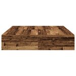 Cadre de lit de rangement vidaXL en vieux bois 150x200 cm