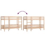 vidaXL Lit superposé sans matelas 90x200 cm bois de pin massif
