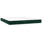 vidaXL Sommier à lattes de lit et matelas Vert foncé 160x200cm Velours