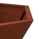 vidaXL Brasero Rouillé 100 x 100 x 28 cm