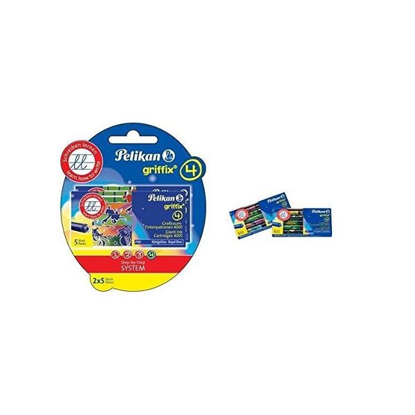 Lot de 2 x 5 cartouches d'encre Griffix 'animaux'/'sport + space' PELIKAN