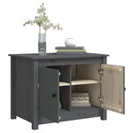 vidaXL Table basse Gris 71x49x55 cm Bois massif de pin