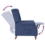 vidaXL Fauteuil inclinable Bleu Tissu