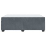 vidaXL Cadre de lit avec matelas Gris foncé 120 x 190 cm Velours