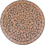 vidaXL Table de bistro Terre cuite 60 cm Mosaïque
