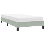 vidaXL Cadre de lit sans matelas gris clair 90x220 cm velours