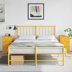 vidaXL Tables de chevet 2 Pièces jaune moutarde 34 5x39x62 cm acier
