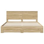 vidaXL Cadre de lit Chêne Sonoma 200 x 200 cm Bois d'ingénierie