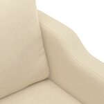 vidaXL Canapé à 3 places Crème 180 cm Tissu