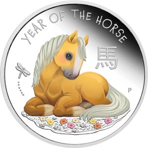 Pièce de monnaie en Argent 50 Cents g 15.57 (1/2 oz) Millésime 2026 BABY HORSE