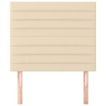 vidaXL Tête de lit Crème 80x5x118/128 cm Tissu